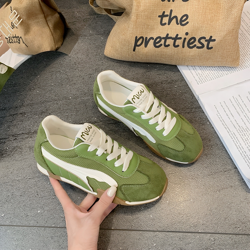 New Retro German Training Shoes for Women, Green Breathable Sports Casual Shoes, Soft-Soled Versatile Lace-Up Running Shoes, Summer Mesh Shoes New Retro German Training Shoes for Women, Green Breathable Sports Casual Shoes, Soft-Soled Versatile Lace-Up Running Shoes, Summer Mesh Shoes