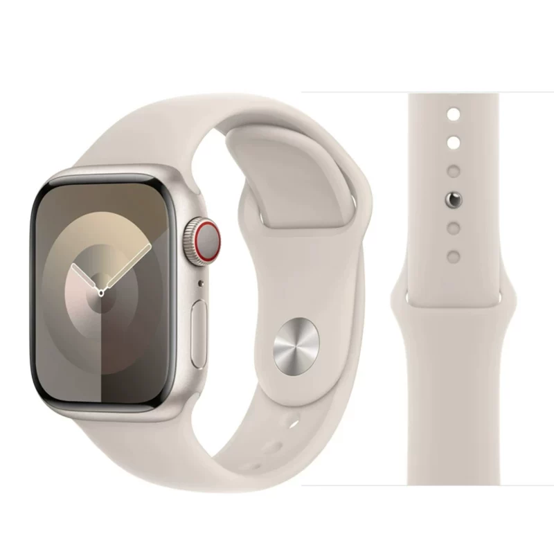 [Оригинальный ремешок Apple Watch iWatch спортивный силиконовый ремешок S9/S8/S7/SE2/S10]