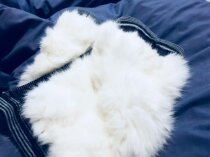 Send your elders best gift custom made material bag handmade rabbit fur winter warm kneecap 49