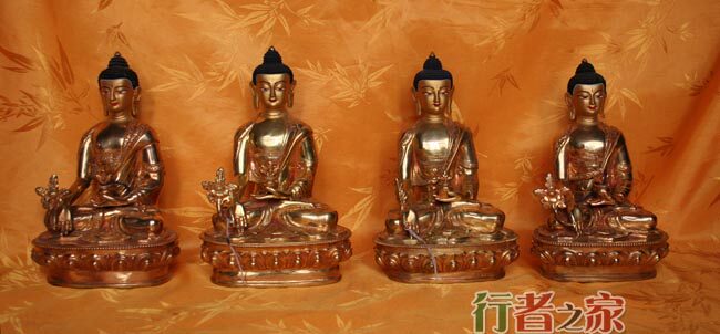 Nepal's all-gilt pure copper handmade boutique pharmacist statue bronze statue Liuliguang King Rulai Great Medical King home decoration
