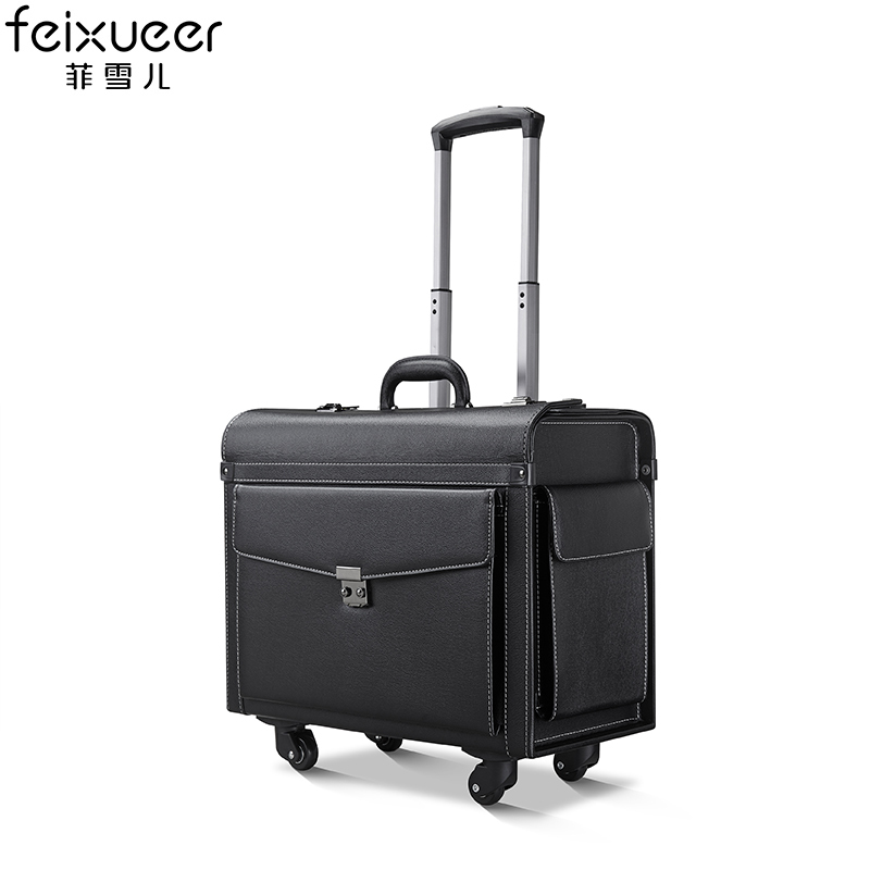 Captain Michelle's Trolley Suitcase, Flight Attendant's Flight Case, Train Attendant's Luggage, Lawyer's Briefcase, Business Boarding Case 18inch
