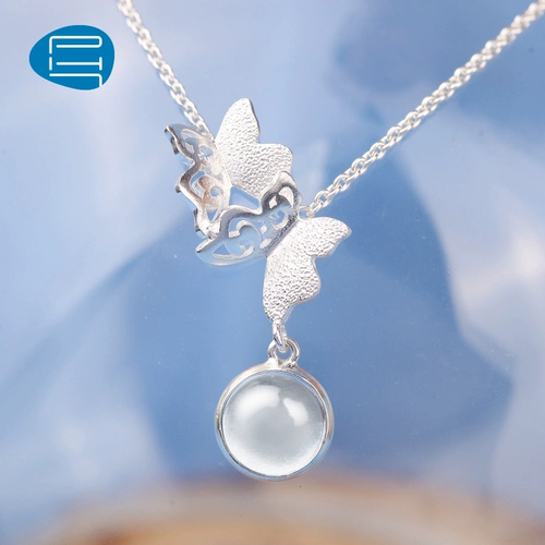 Оригинальная цепочка до ключиц, подвеска из кварца ручной работы, ожерелье на день матери, серебро 925 пробы, подарок на день рождения