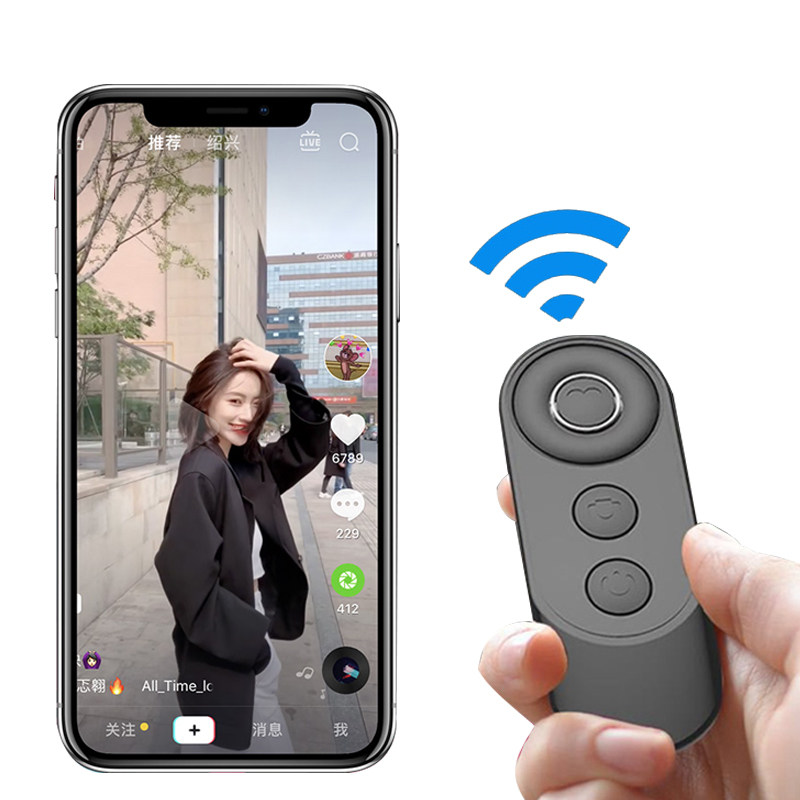 Bluetooth selfie remote control Mobile phone beauty shooting artifact Multi-function camera Video video camera Universal