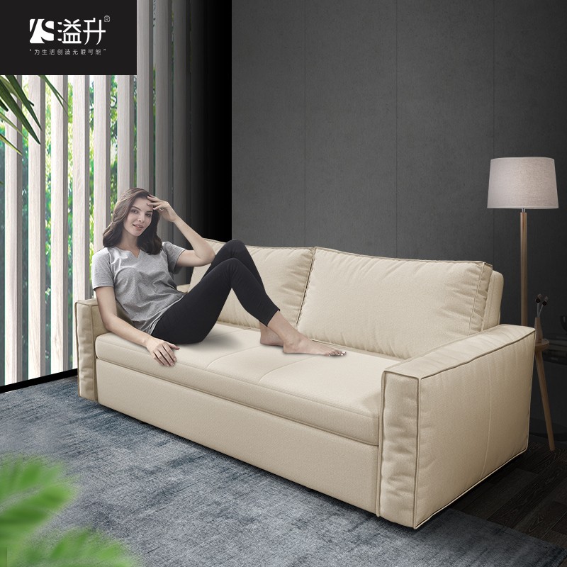 Foldable sofa-bed living-room Balcony Dual-use double small family simple and modern Multi-functional fabric sofa-Taobao