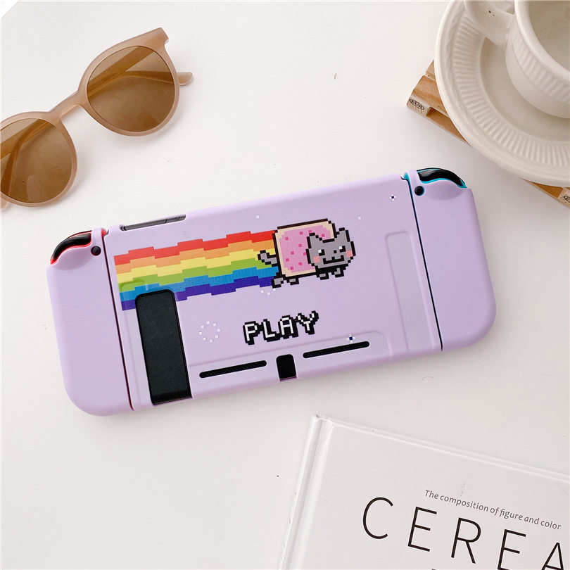 Cartoon Rainbow Cat Switch Protection Softshell Nintendo Silicone Shell Protective Sleeve Host NS Full Pack Anti-Fall Housing