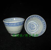 Jingdezhen Cultural Revolution Factory porcelain exquisite blue and white-dragon pattern-three-cylinder cup small teacup wine glass