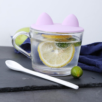 IKEA Cute Cartoon Creative Silicone Tea Cup Lid Accessories Universal Round Water Glass Universal Cup Cover Dust