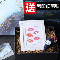 Ikea Lip Print Photo Frame Gift Box Swing Table Shake Homemade Diy Lipstick Handmade To Send Boyfriend 520 Birthday Gift