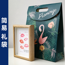 Cartoon Flawless Bird sticky bag Flap Gift Pocket Red Lip Print frame No rope Gift Bag bag Gift Bag