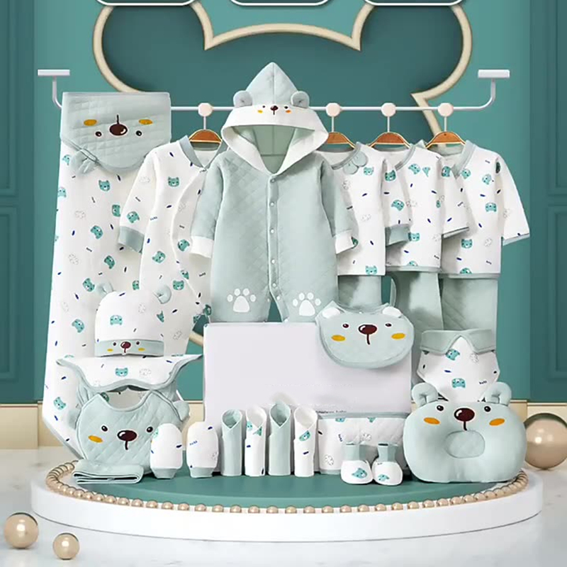 Baby clothes gift box set spring and summer cotton newborn meeting ceremony newborn baby supplies full moon gift