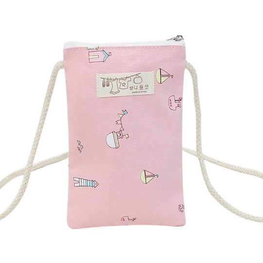 手机包女斜挎包2025新款洋气迷你小包包轻便女士运动帆布包单肩包