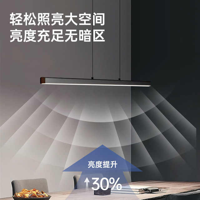 Eye-Protecting Linear Pendant Light for Restaurant, Simple Modern Minimalist Creative Bar Counter Dining Table Dining Room Adjustable Office Pendant Light