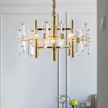 Postmodern Living Room Chandelier Designer Model Room Creative Light Luxury Restaurant Hall Home Simple and Atmospheric Crystal Lamp