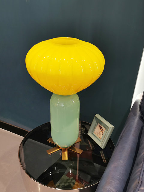 Original New Colorful Macaron Bedroom Bedside Table Lamp Nordic Side Table Decorative Table Lamp Glass Ball Living Room Lamp