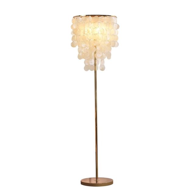 Scandinavian Floor Lamp ins Style Simple Modern Gold Shell Living Room Bedroom Sofa Side Popular Normcore Accessible Luxury Table Lamp