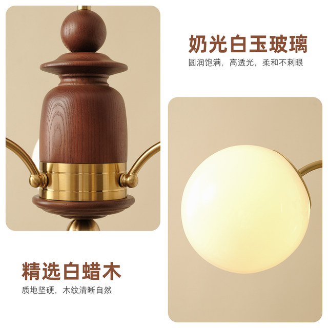 French-Style Vintage Living Room Chandelier, American Retro Dining Room Main Light, Nanyang American High-End Bedroom Lighting