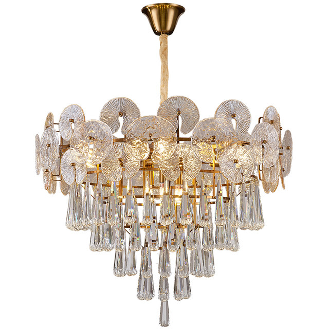 Designer Exhibition Hall Duplex Building Light Luxury Crystal Chandelier Living Room Lamp Simple Post-Modern Bedroom Lamp Restaurant Lamps