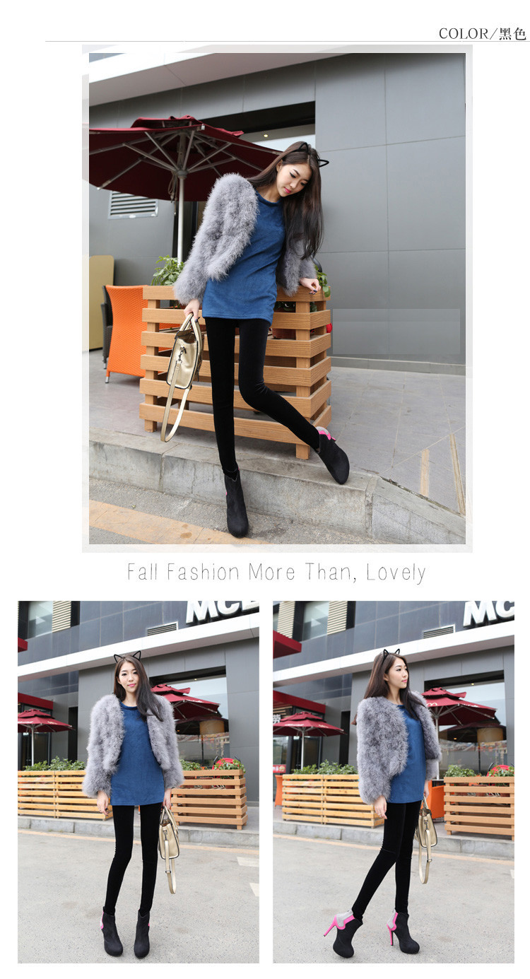 Xuân 2018 mới nhung vàng chín điểm quần legging mỏng mặc chân nhỏ co giãn quần dài eo cao đã mỏng nữ quần jean lửng nữ