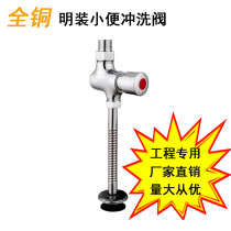 High quality all copper thickened hand-pressed open urinal delay self-closing flushing valve Urinal delay flushing valve