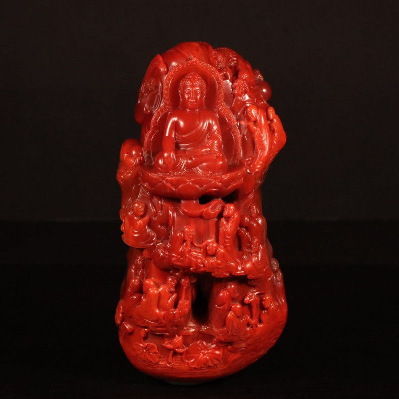 Red note Liangshan natural ore south red agate tile Western material Rose red Brahma Guodu Agate ornaments