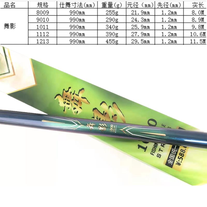 Flying Prints Fine Work Dance Movie Super Light Ultra Hard High Carbon Tradition 10 12 m Long Rod Cannon Rod Hand Rod Carbon Handrod Fishing Rod