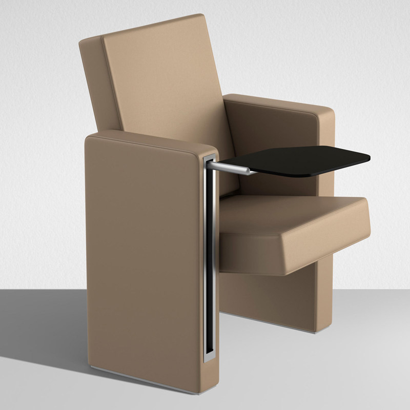 Manufacturers custom high-end auditorium chairs row chairs with writing pad USB charging interface microphone microphone lecture hall chair
