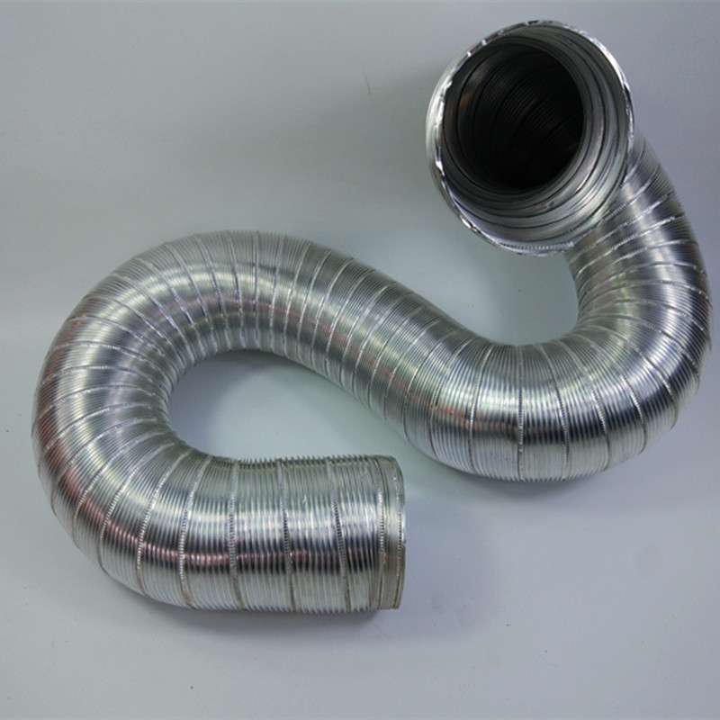 Diameter 50mm to 300mm pure aluminum corrugated ventilation hard pipe