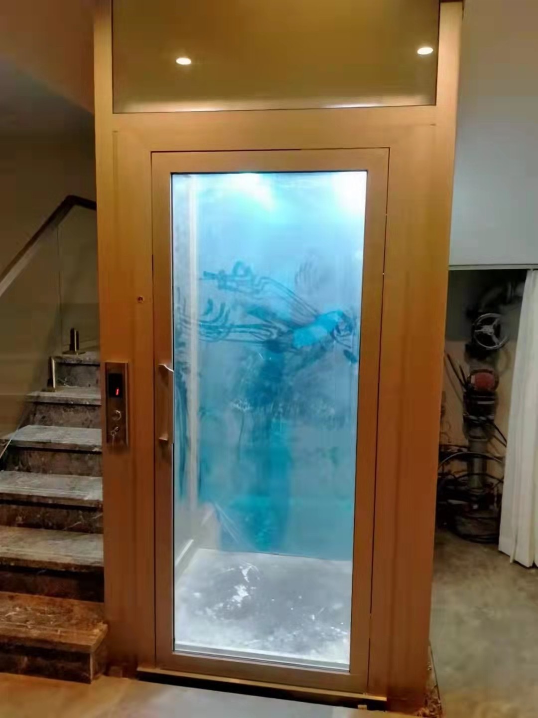 Ouguan home elevator indoor small villa duplex second, third and fourth floors hydraulic anti-pressure anti-fall mute villa sightseeing