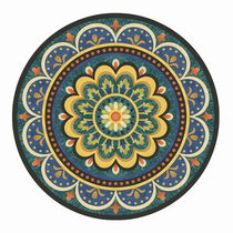 Rocking chair with round carpet living room coffee table mat Nordic ins bedroom bedside blanket