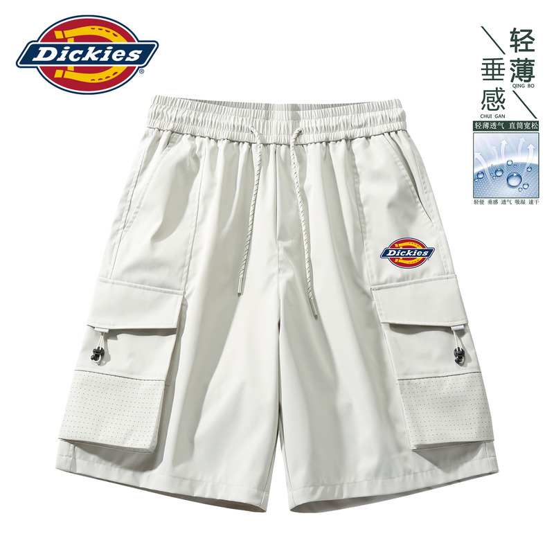 Dickies Work Shorts for Men 2026 New Summer Loose Multi-Pocket Drawstring Versatile Trendy Quick-Dry Shorts
