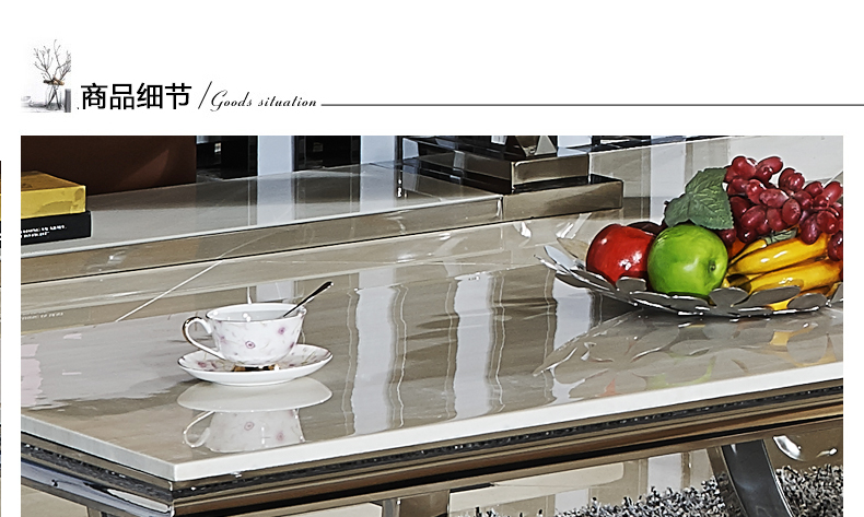Nội thất Yangxin Bàn cà phê đá cẩm thạch châu Âu Kết hợp tủ bếp bằng thép không gỉ - Bàn trà bàn trà đẹp