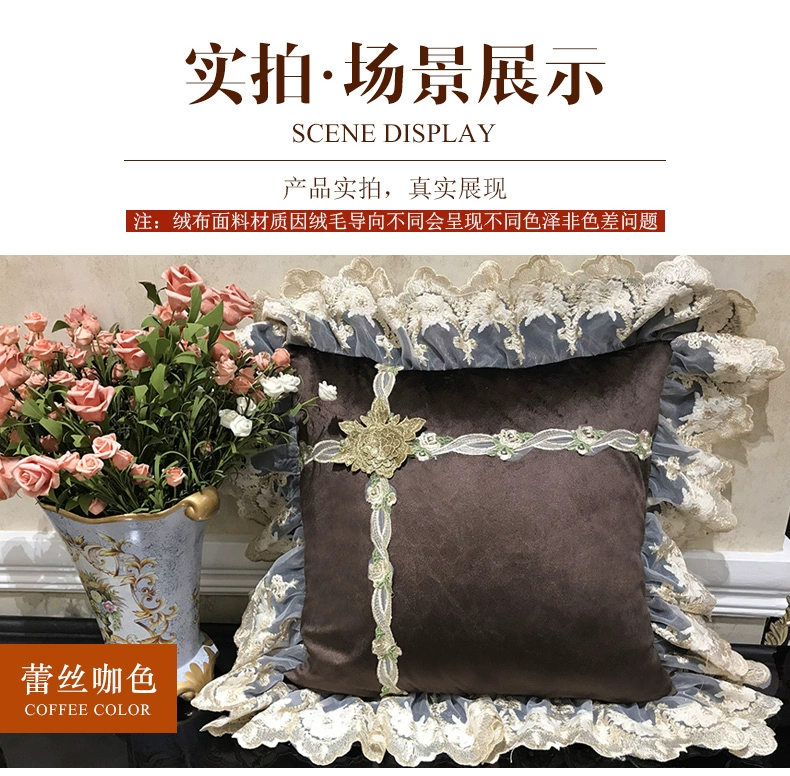 Ánh sáng châu Âu phòng khách sang trọng sofa gối đệm hình chữ nhật gối gối thắt lưng đệm đệm eo đệm gối tùy chỉnh - Trở lại đệm / Bolsters gối tựa lưng văn phòng cao su non