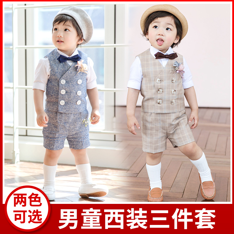 Boy suits suit Yinglun Wind Children Western-style clothes male baby flower gowns gowns Birthday Birthday, Japan-Japan-style Spring Festival