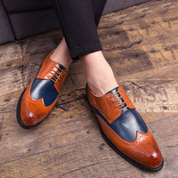 Big Size Men Leather Brogue Footwear Formal Dress Shoes men's shoes