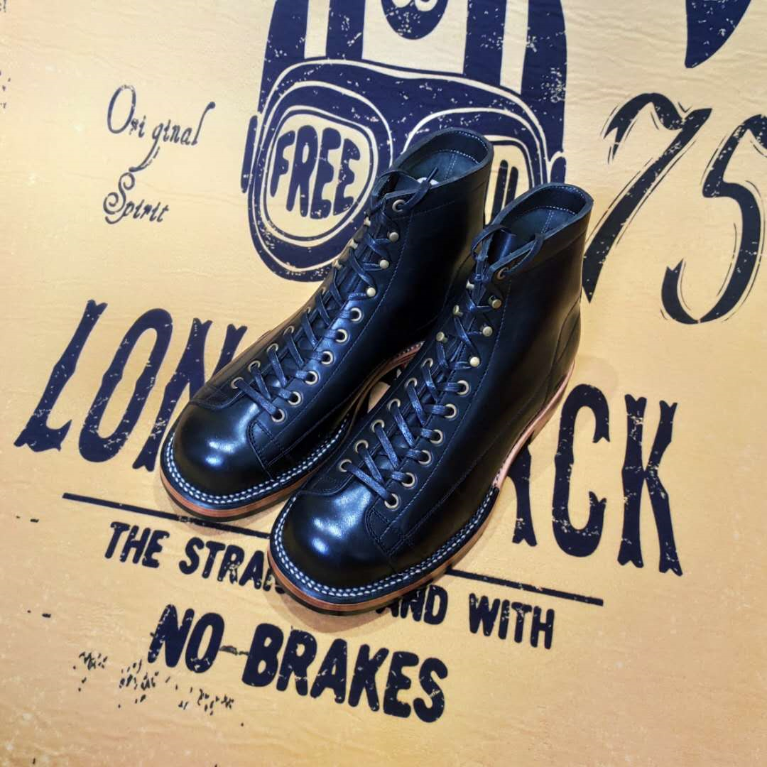 HORWEEN cowhide LATIGO leather hand-stitched stitch Down short face tooling shoes country boots