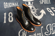 38 40 YARD SPOT WORK ROUND ANTIQUE LAST Italian COWHIDE Goodyear tooling SHOES BOOTS