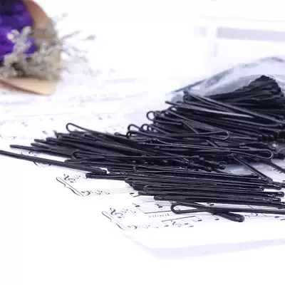Photo studio special one-word clip black hairclip bangs clip small clip Korean simple hairclip box hair jewelry