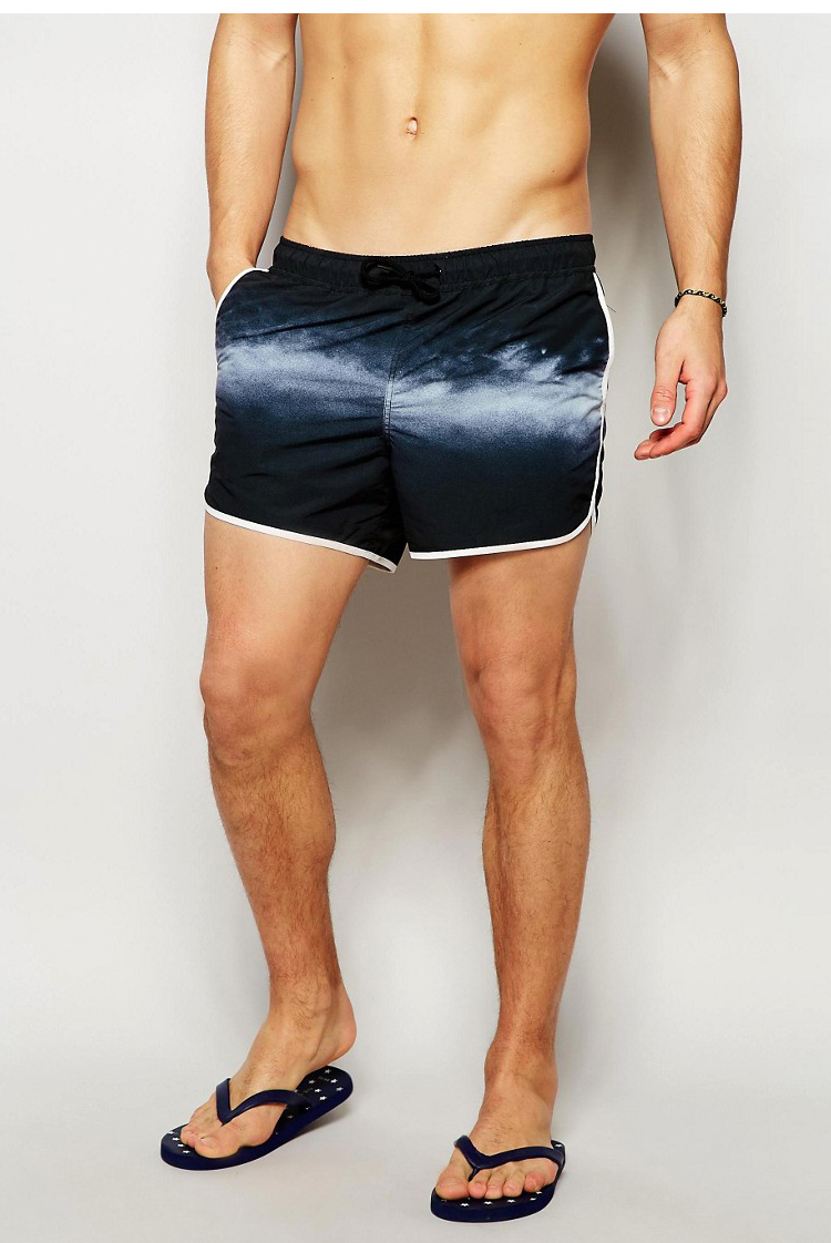 BoardDanny nam ba điểm lót quần bãi biển bên bờ biển suối nước nóng bơi thân nhanh khô quần short thể thao quần áo đi biển hoa quả	