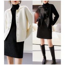 のZWI563913] 22 Heavy Newest Machine Washable Pure Wool 800g Class COCO Camellia Jacket