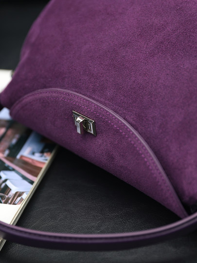 「晨昏叙事」二层牛皮托特包丨磨砂牛皮大容量3way手提斜挎包の