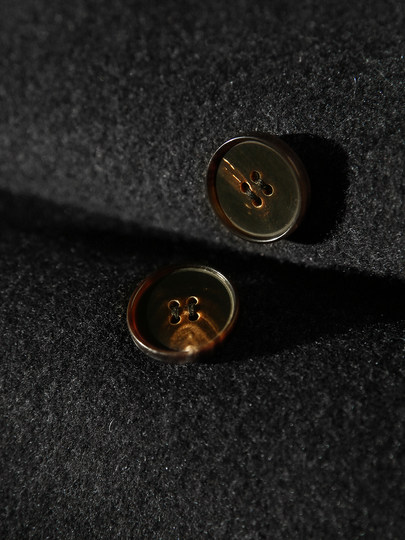 Xiaohan Night Watch шерстяное кашемировое пальто Tencel с двусторонними лацканами и двубортным пальто средней длины