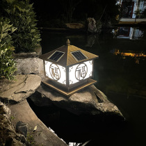 Solar Eurostyle Blessing character column headlights Villa Courtyard Garden View Outdoor Gate Pillars Waterproof Wall Street Lights