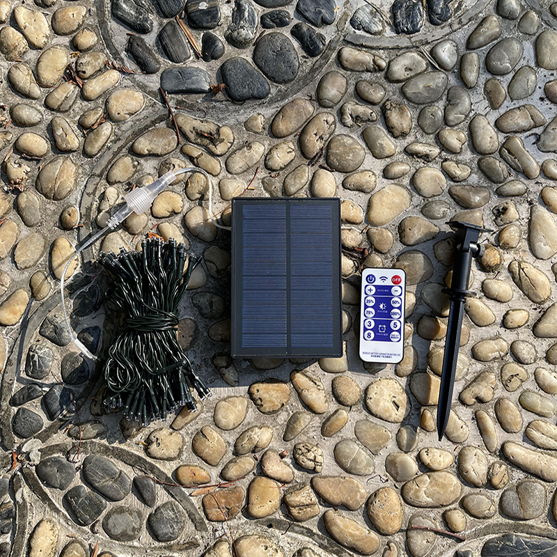 Solar Full Star Light String Outdoor Seven Colorful Led Flashlights Patio Garden Arrangement Waterproof Festival Decorated Festoons