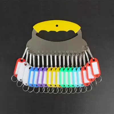 Key plate disc can be marked to pick up and classify plastic brand hanging rental room key storage ring ring finishing artifact