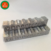 Four-sided pit iron high-hardness high-quality nest beads for four-sided groove strip mold semi-circular iron groove steel mold jewelry processing gold