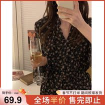 2022 New Balloon Tea Hysteria Style Crummy Snowspun SNOWSPUN Clothing Skirt Spring Autumn Retro Little Crowdsourced Sweet And Beautiful Women Dress summer