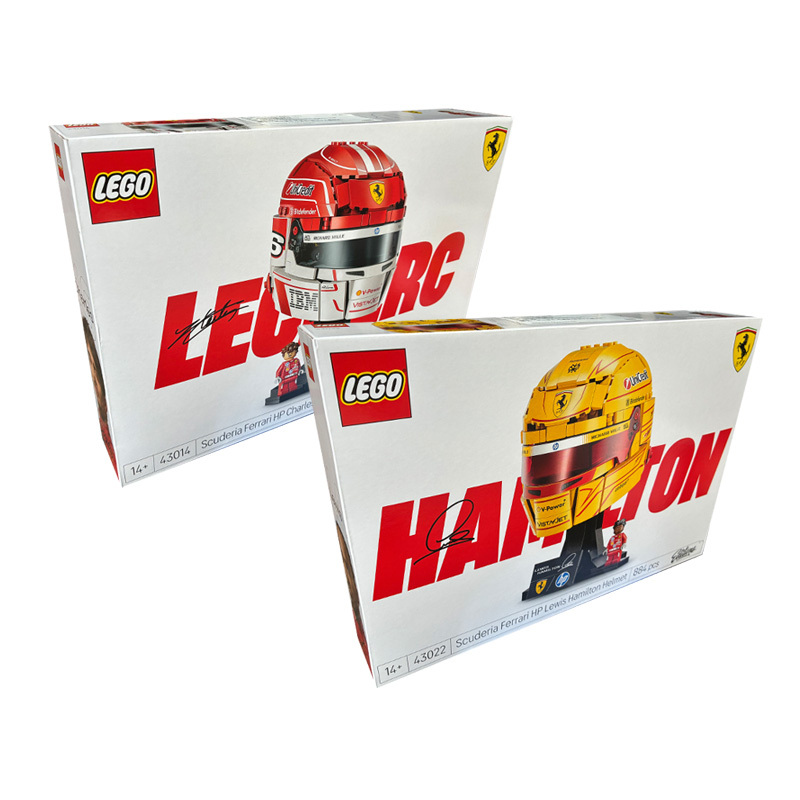 Lego Editions 43014 Ferrari Team Leclerc Helmet 43022 Hamilton Helmet Lego Editions 43014 Ferrari Team Leclerc Helmet 43022 Hamilton Helmet