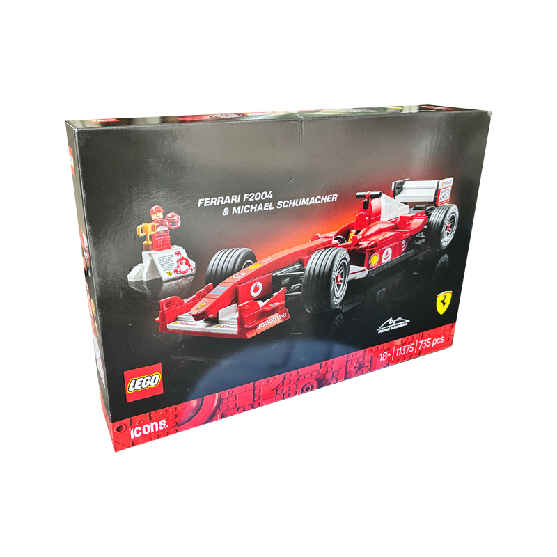 Lego Icons 11375 Ferrari F2004 and Michael Schumacher Sports Car Building Blocks