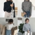 Phiên bản Hàn Quốc của mùa xuân và mùa thu của phụ nữ cơ thể mảnh mai cơ bản cao áo thun dài tay bên trong áo thun học sinh chạm đáy áo sơ mi nữ áo phông trơn Áo phông