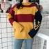 Mùa xuân và mùa thu nữ 2018 Mới Học viện Hàn Quốc Phong cách ngọt ngào áo len độn cao cổ áo len dài tay áo len Áo / áo thun